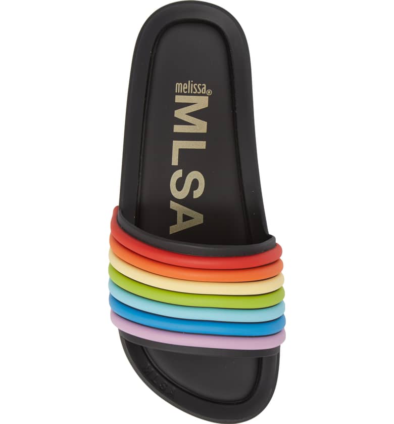 Chanclas Melissa Rainbow para adulto - negro - jamsworld.com