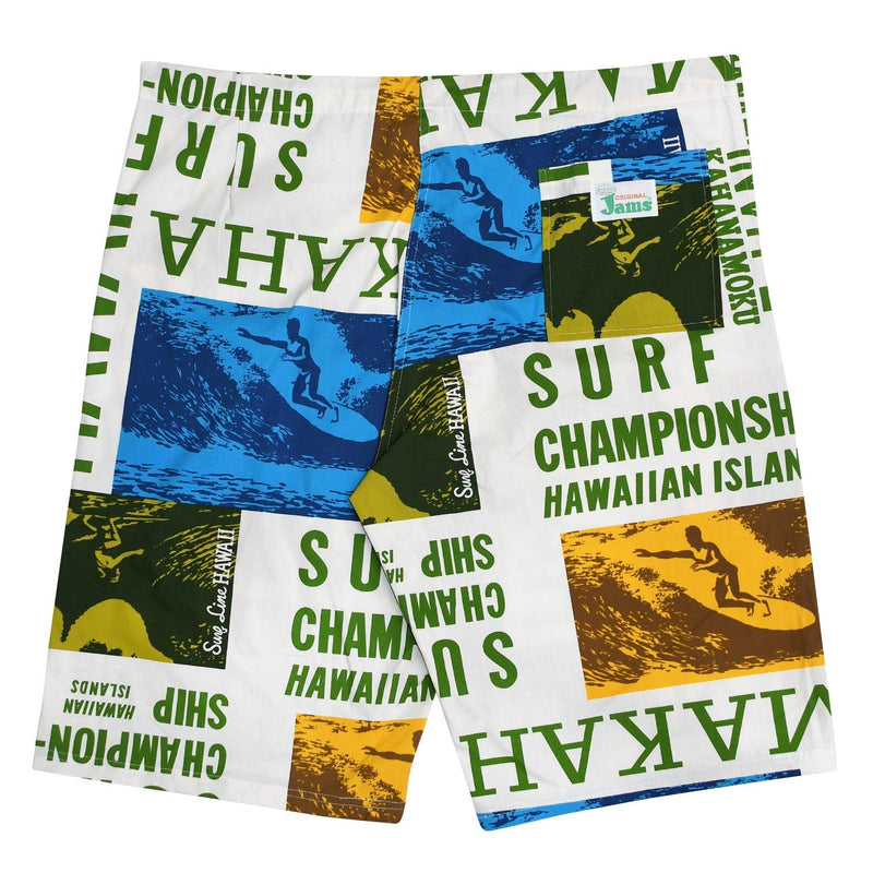Short Makaha Long - Surf Contest Blanc - jamsworld.com