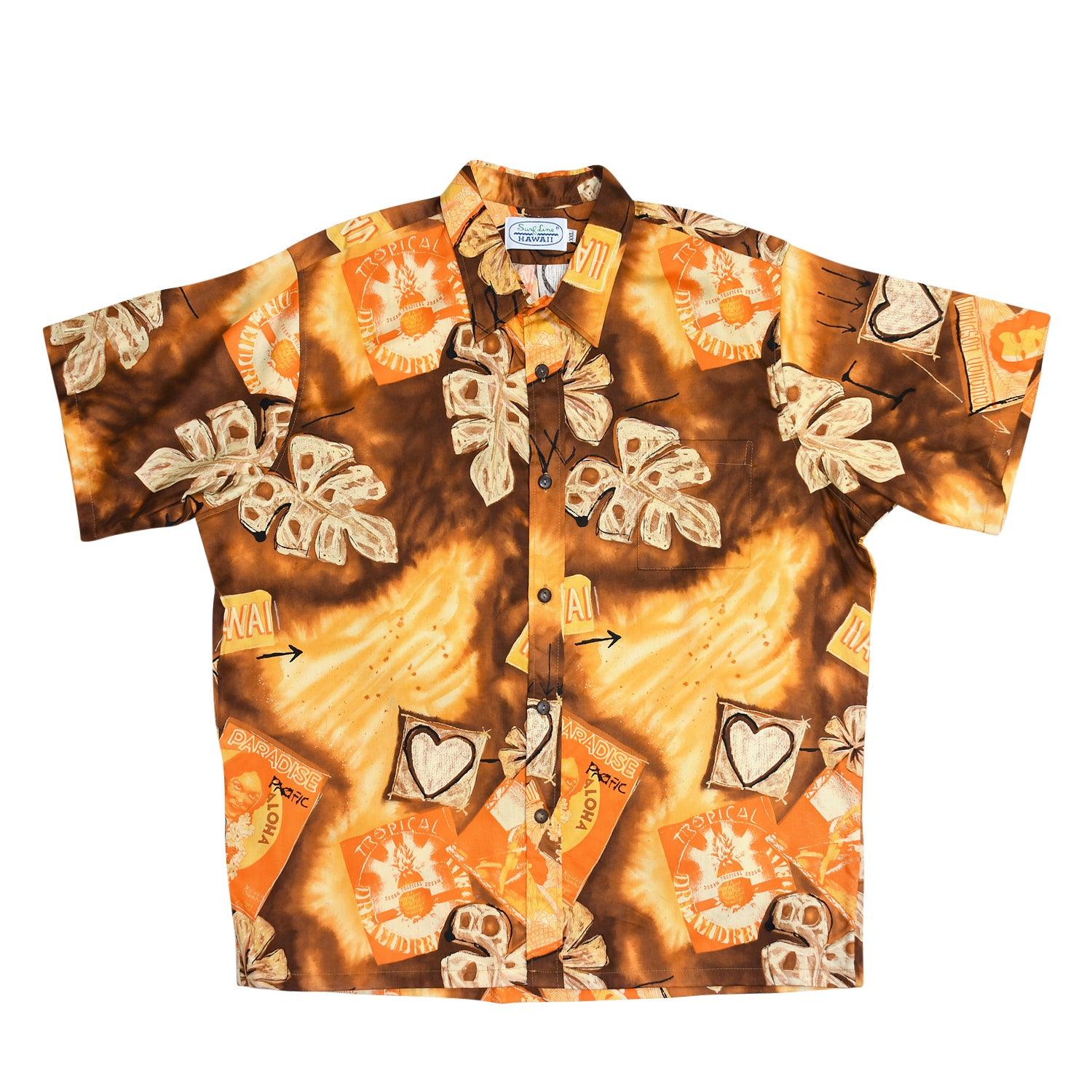 Chemise en coton cardigan pour hommes - Pacifica Brown - jamsworld.com