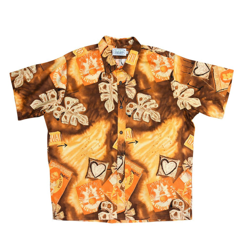 Men's Cardigan Cotton Shirt - Pacifica Brown - jamsworld.com