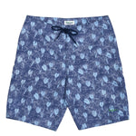 Men's Classic Boardshorts - Taro Leaves Navy - jamsworld.com