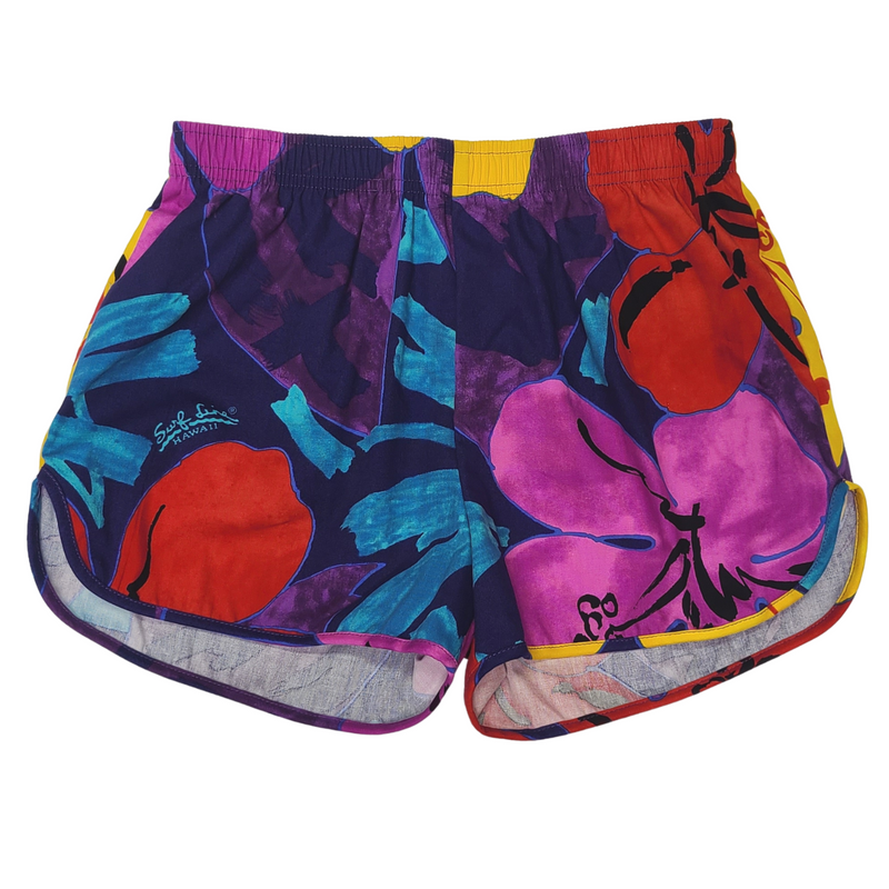 Cheeter Shorts - Floral Hibiscus Purple