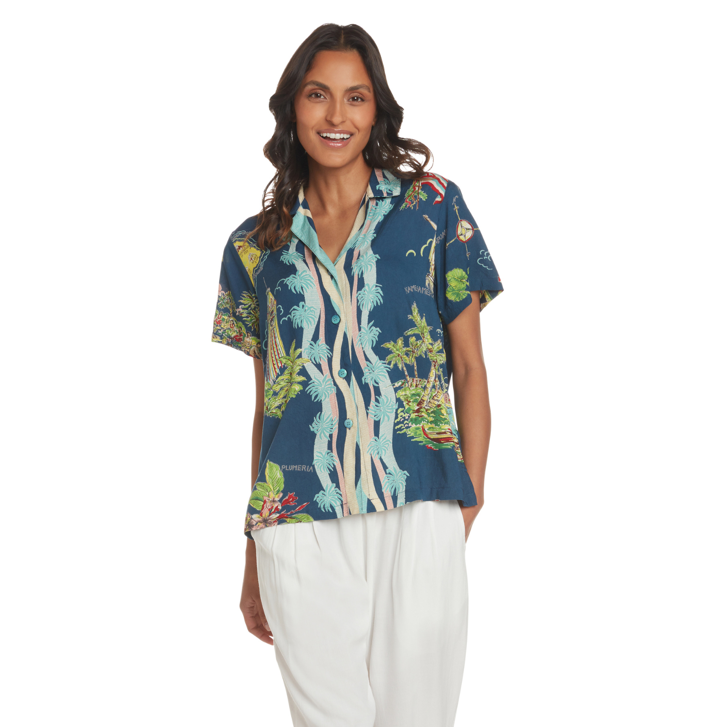 Top Estampado - No Ka Oi Azul