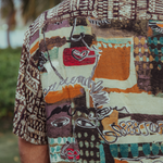 Camisa de hombre Mix Print - Kahili Brown