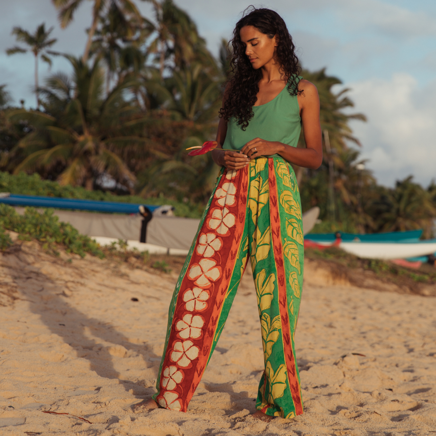 Pantalón Largo Pierna Ancha - Aloha 'Aina