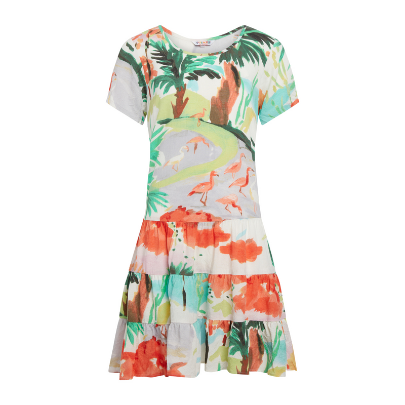Vestido Hattie para niña: XS(4/5) - L(12/14) - Flamingo Beach