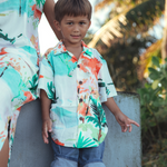 Boys Rayon Shirt: XS(4/5 - L(12/14) - Flamingo Beach