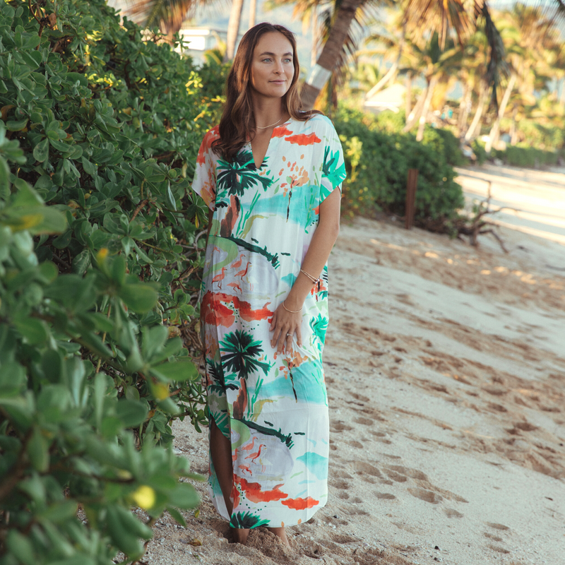 Casablanca Dress - Flamingo Beach