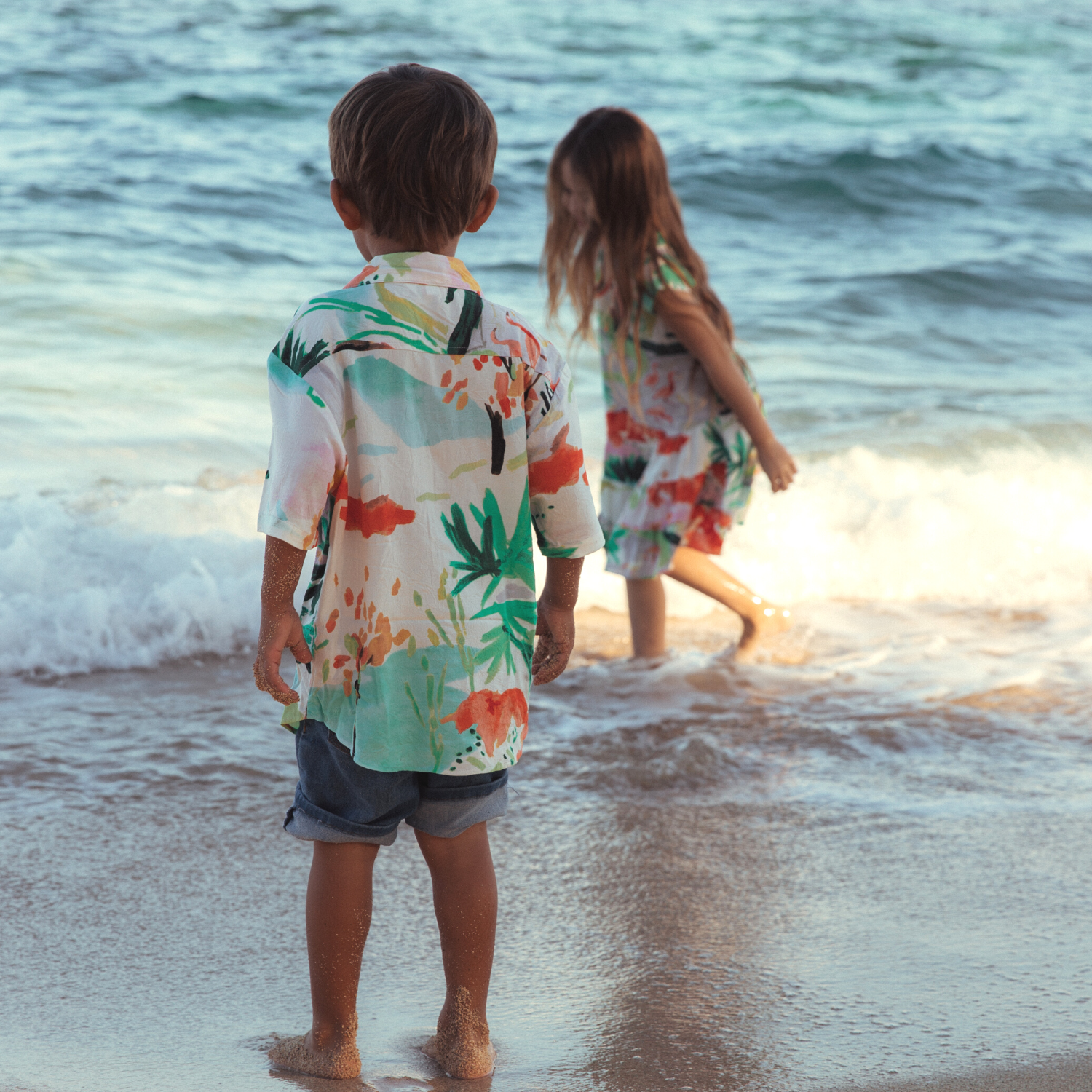 Chemise en rayonne pour garçon : XS(4/5 - L(12/14) - Flamingo Beach