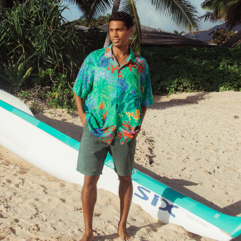 Camicia retrò da uomo - fiore di mare