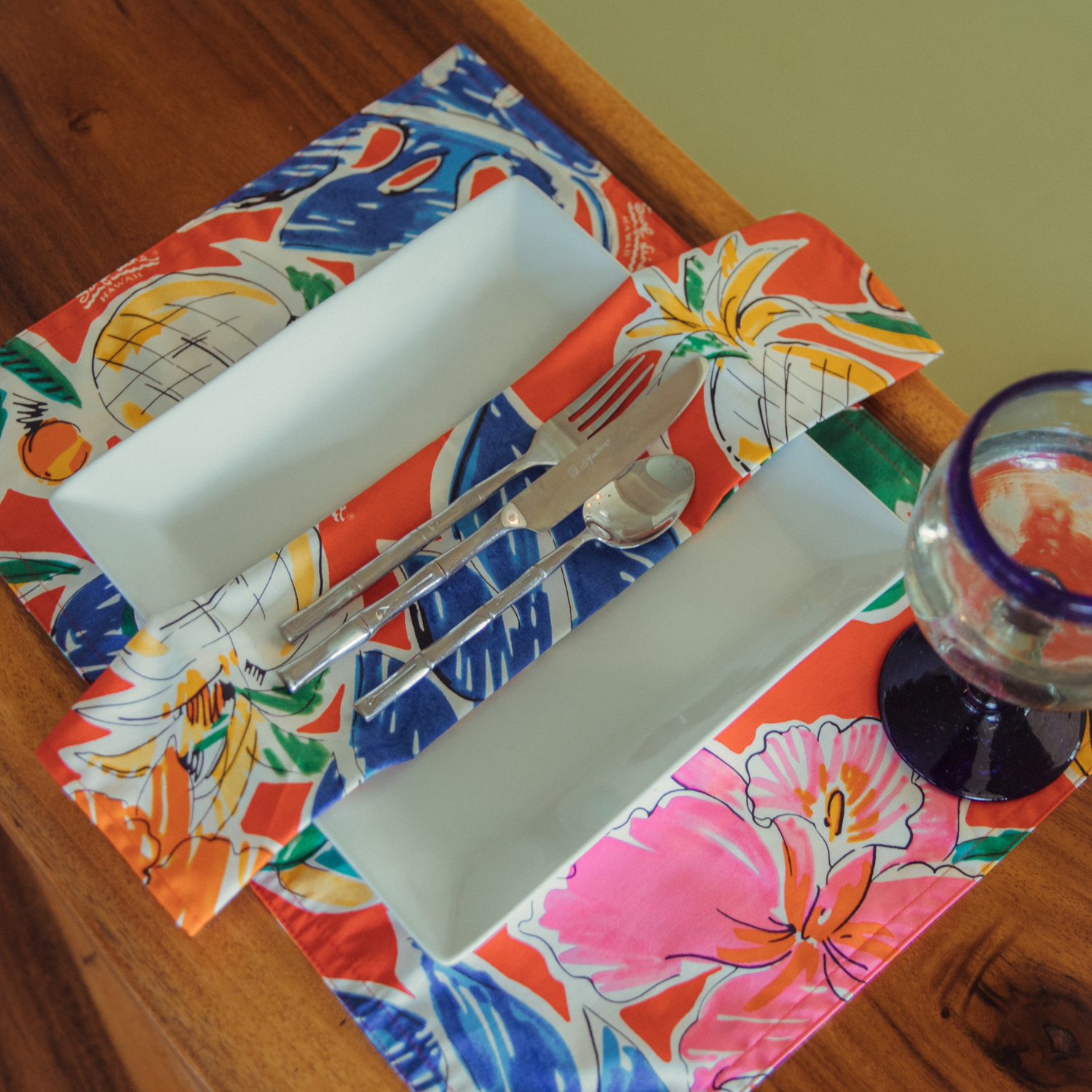 Servilleta Surf Line Hawaii (juego de 2) - Piña Hibisco Rojo