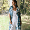 Kimono Jacket - Lau Kala Teal - jamsworld.com