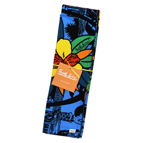 Surf Line Hawaii Reversible Table Runner - Good Living Blue