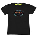 キッズサーフラインハワイオーバルロゴTシャツ-ブラック-jamsworld.com