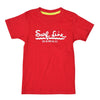 Kids Surf Line Hawaii Script Logo Tee - Red - jamsworld.com