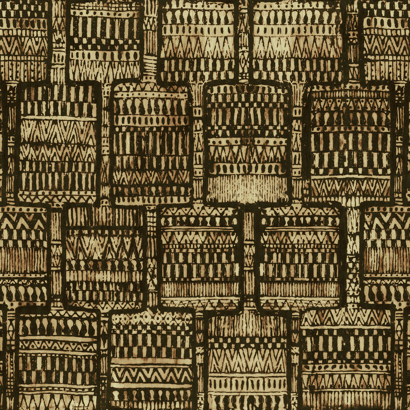 Camisa de hombre Mix Print - Kahili Brown