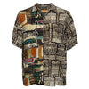 Men's Mix Print Shirt - Kahili Brown