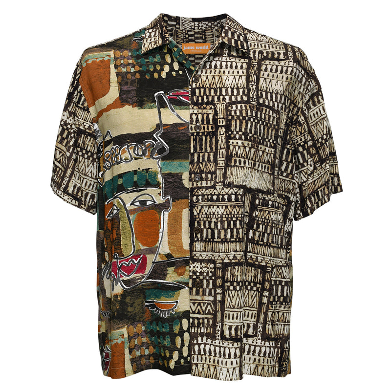 Camisa de hombre Mix Print - Kahili Brown