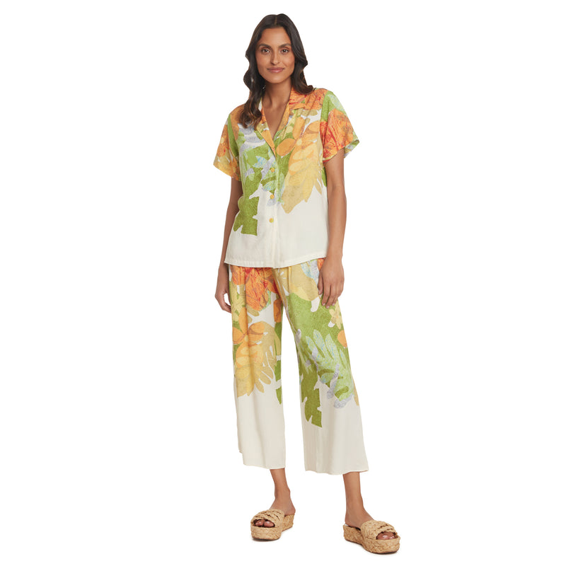 Crop Pierna Ancha - Kula White