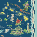 Tapis 3'9" x 2'6" - No Ka Oi Bleu