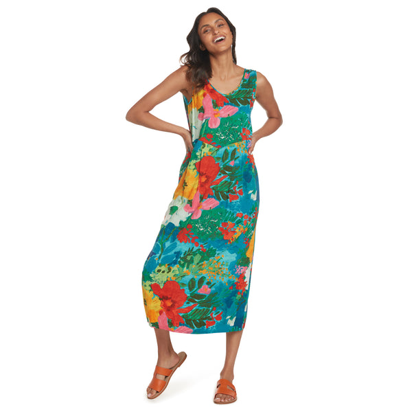 Janice Dress Blue Garden