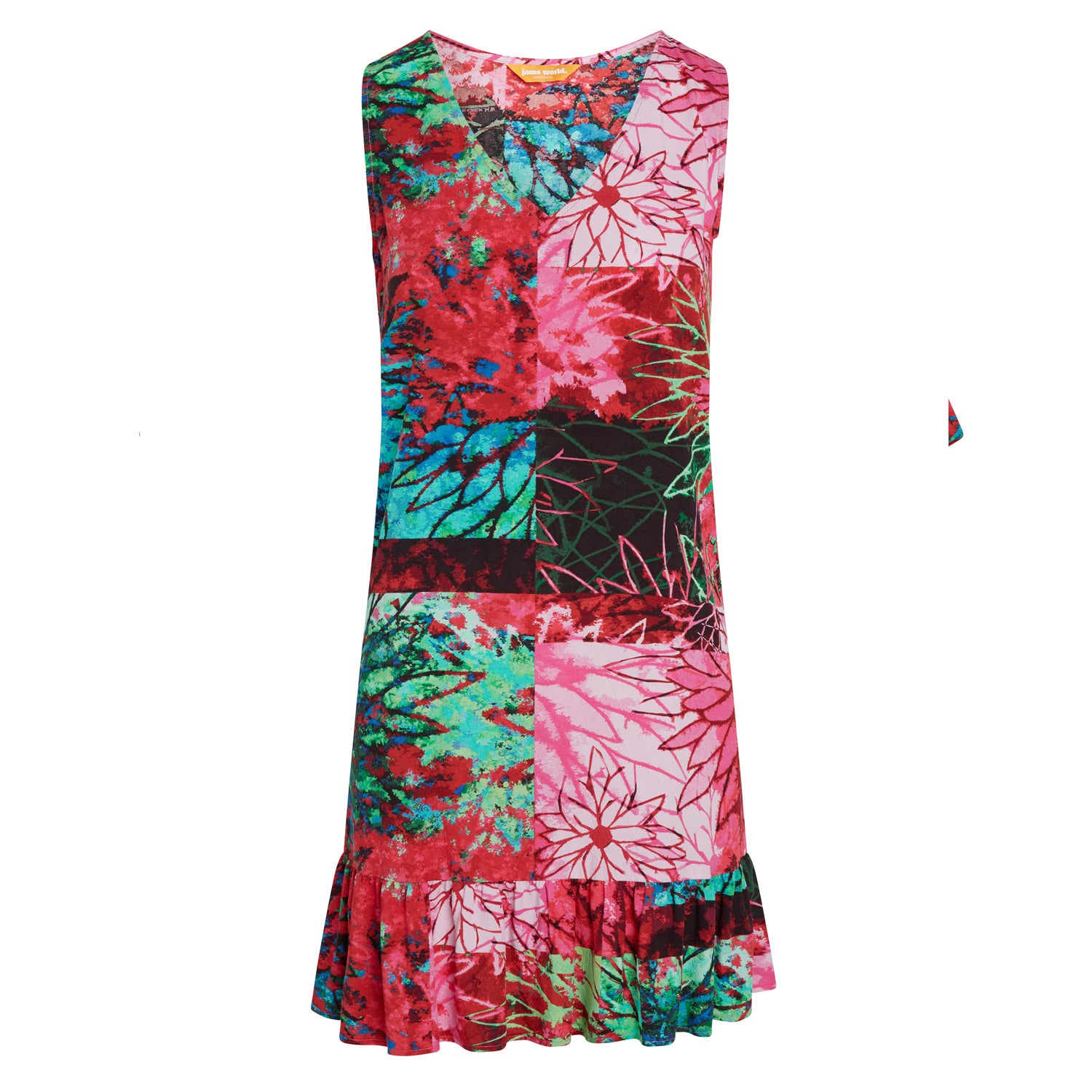 Ruffle Dress - Fire Sky