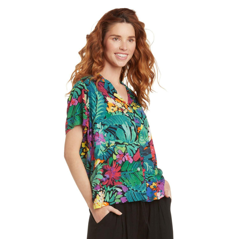 Print Top - Fiore Black - jamsworld.com